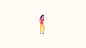 指示する女性